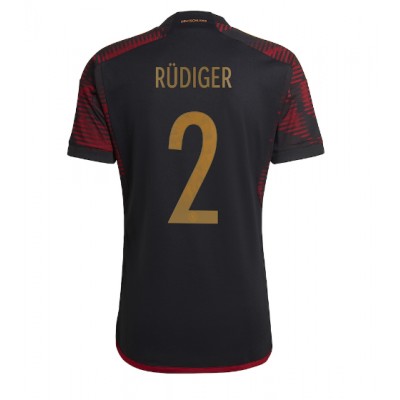 Moški Nogometni dresi Nemčija Antonio Rudiger #2 Gostujoči SP 2022 Kratek Rokav